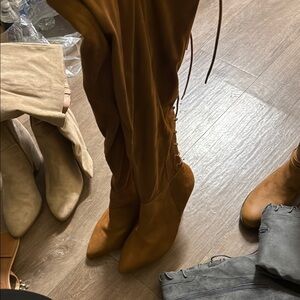 Women's Tan Knee-High Boots